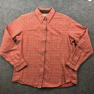 Columbia River Resort Button Up Flannel Shirt Sz M